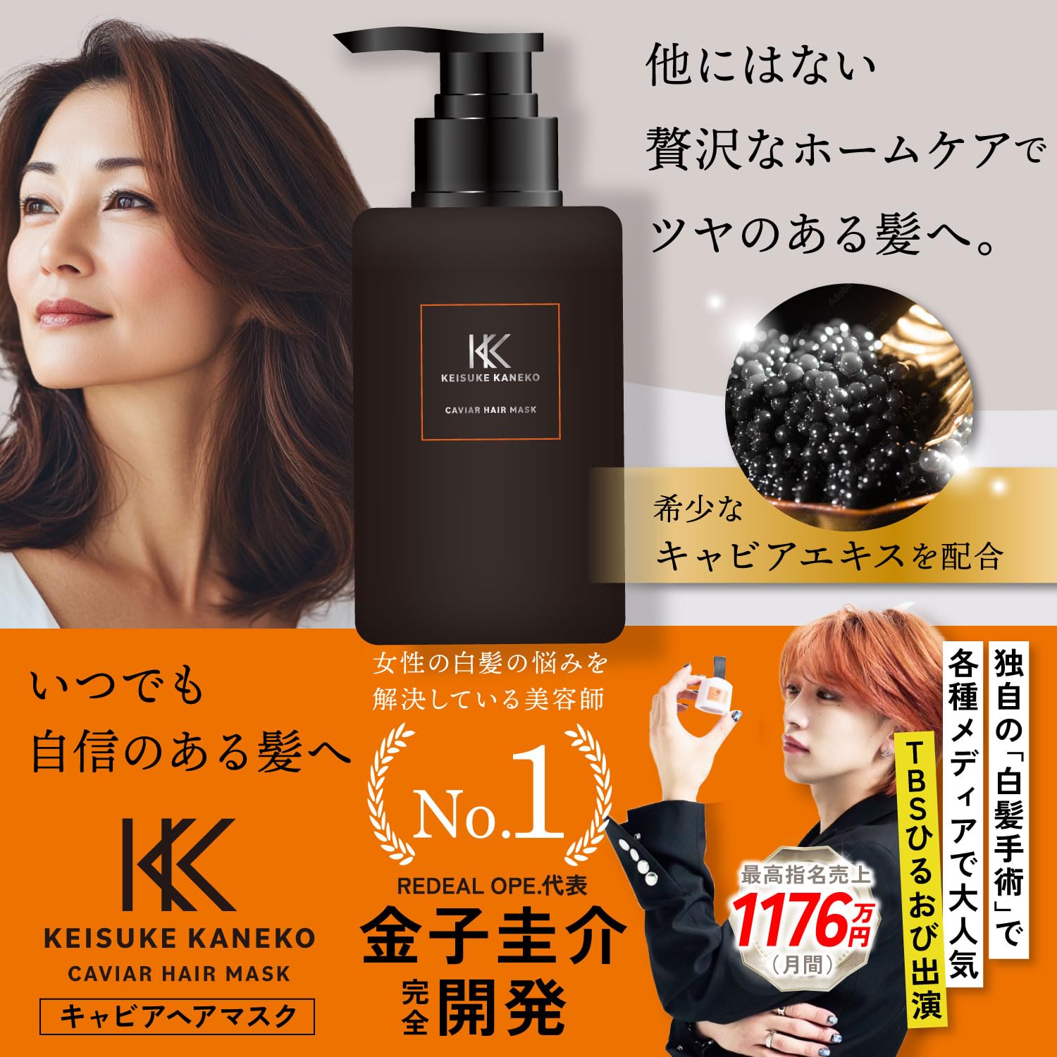 Amazon | KEISUKE KANEKO キャビアトリートメント ヘアマスク 洗い流す